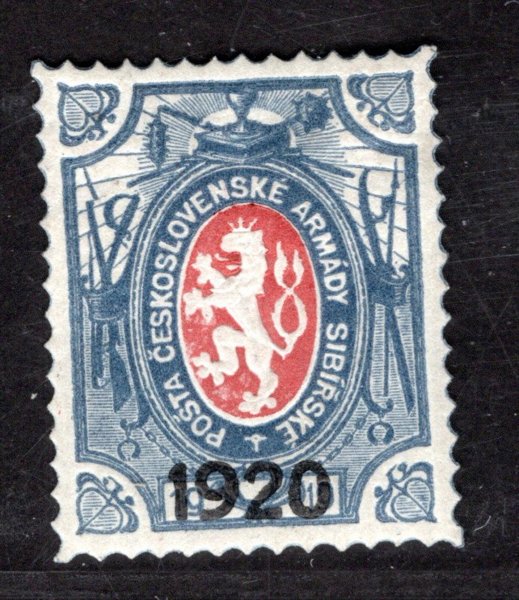 PP 6, velká šavle, 1R modrá, přítisk 1920