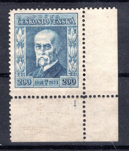 178,  P 6, Jubilejní, TGM, modrá 200 h, rohová s DČ - I