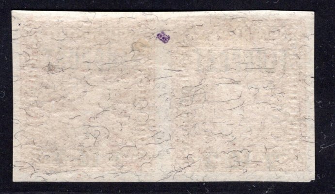 10 Koruna hnědá - dvoupáska nezoubkovaná na žilkovaném papíře, Flugpost 1918 , PRACHSTUCK !  Atest Ferchenbauer 