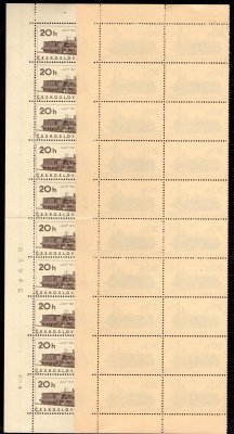 1509; Lokomotivy 20h, kompletní 50 kusový arch (B, 10.II.66, jediný den bez vady na ZP34/2), přeložený, velmi vzácné a hledané