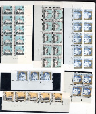 Rok 1961 - 1972, data tisku - rohové a krajové kusy, velmi zajímavé - více skenů 