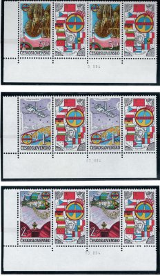 Rok 1980 - 1984, data tisku. Rohové  a krajové kusy na více skenech - zajímavé 