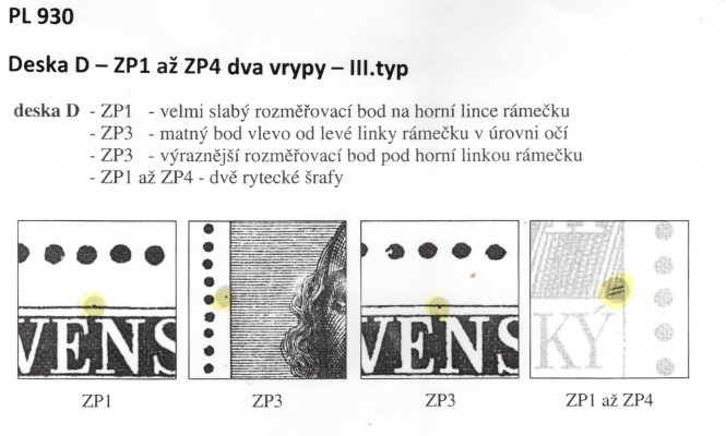 930 PL; J.A.Komenský; Deska D (dva vrypy) III.typ