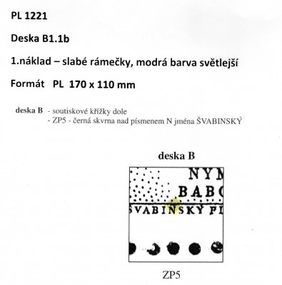 1221 PL; Motýli;  deska B1.1b (170x110 mm)