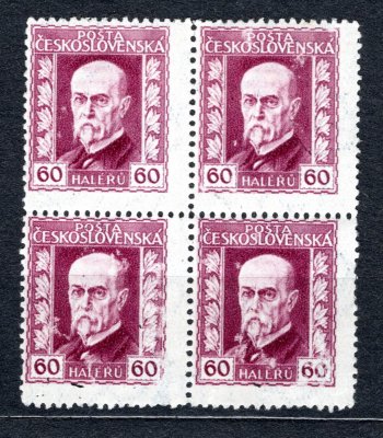 189 B, P 1, řz 13 3/4, TGM, 4 blok, neotypie, fialová 60 h , zk. Vrba