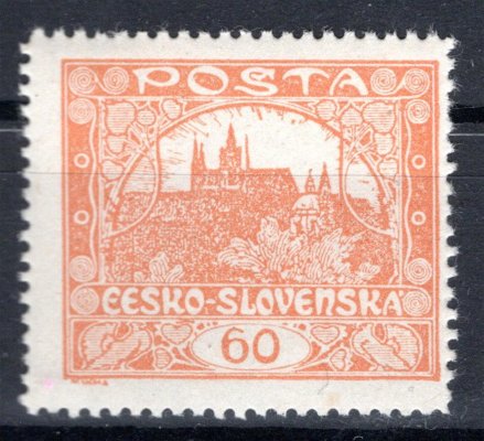 17 C, řz 13 3/4, neúřední, tzv. ministerské zoubkování, žlutooranžová 60 h