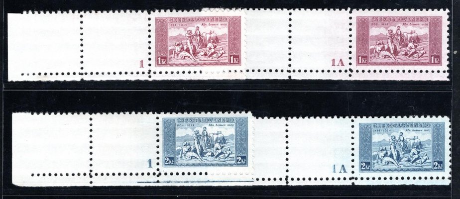 281 - 282 KDM. Známky s kupony a Dč vlevo - Dč  1 + 1A, kompletní 