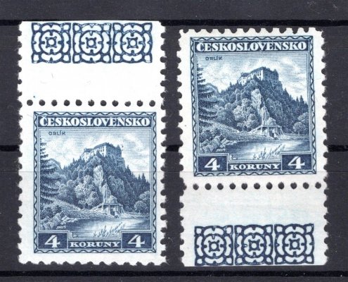 266 ; 4 K modrá orlík - horní a dolní kupon 