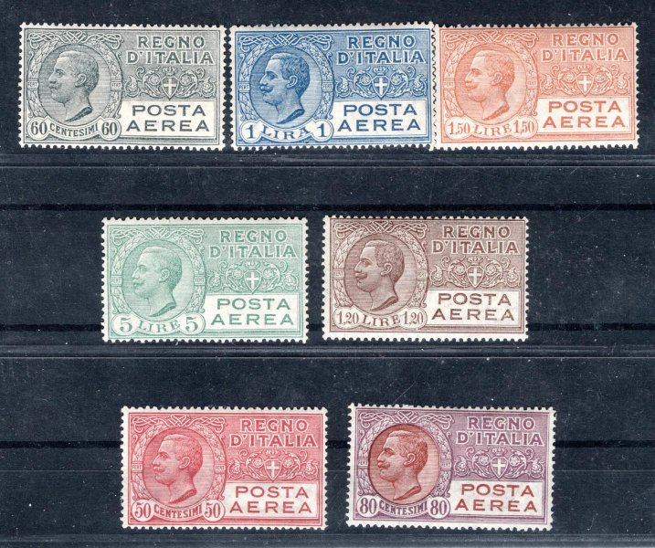 Italie - Mi. 230-33,253,279-80, Sassone 2A - 7A, letecké, hezká svěží řada, zk. Biondi