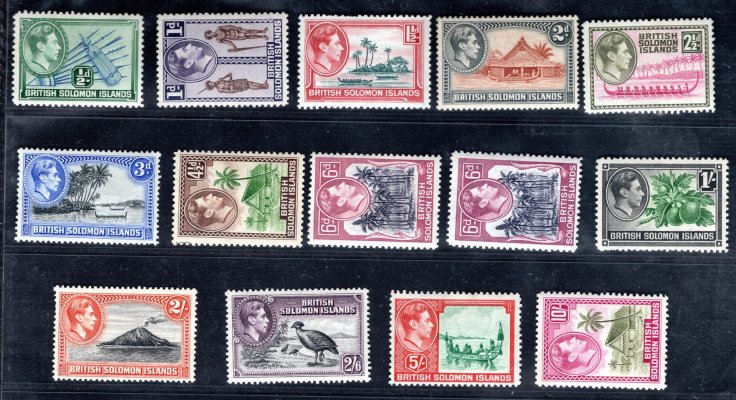 British Solomon Islands, SG 60 - 72, Jiří VI, komletní řada