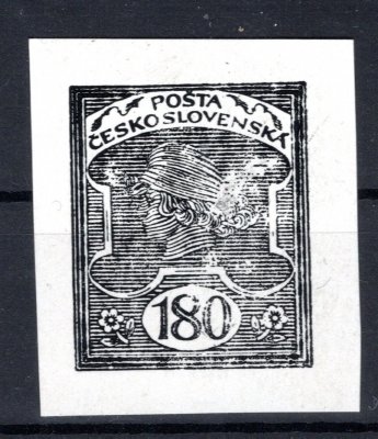 ZT - nepřijatý návrh, papír křídový, číslice 180 v barvě černé  ( Bruner)