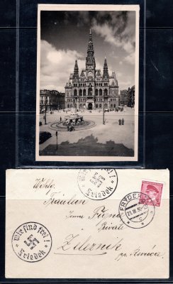 Sudety, Liberec a Frýdek, pohlednice a dopis , zajímavé, bez záruky