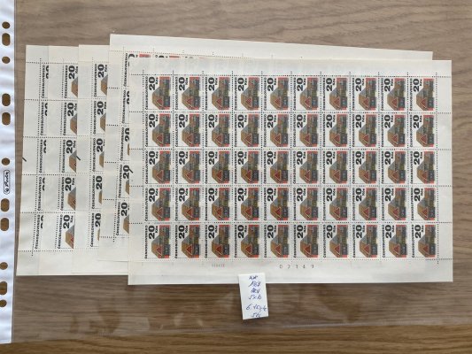 1967; 5 x kompletní archy s daty tisku 