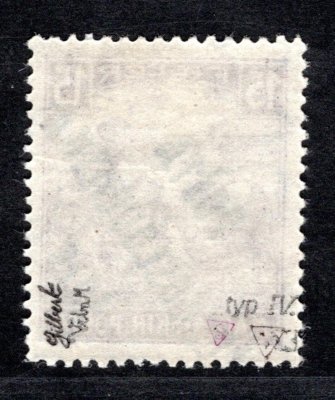 100, typ IV, ženci, bílá čísla, fialová 15 f, zk. Glilbert, Vrba