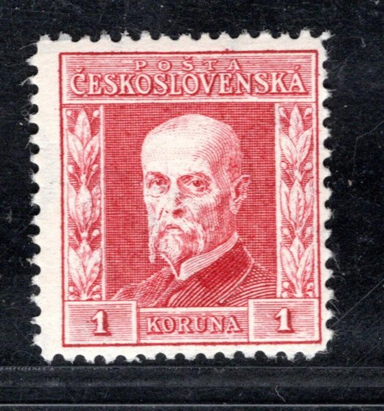 194, P 5, typ II, TGM, červená 1 Kč