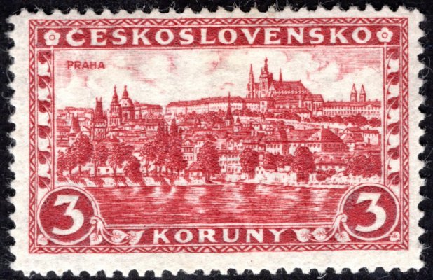 226x, P 5, Praha,Tatry, papír pergamenový, červená 3 Kč, zk. Karásek