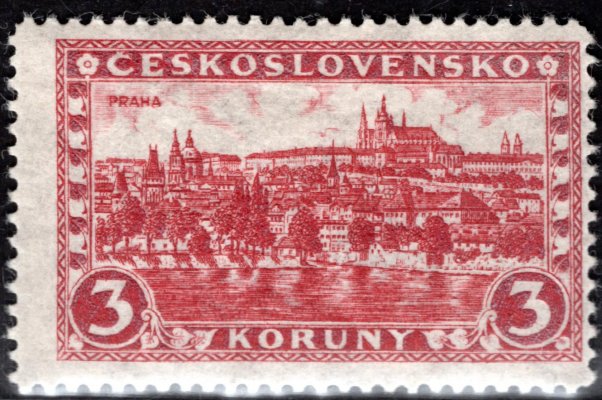 226x, P 8, Praha,Tatry, papír pergamenový, červená 3 Kč, zk. Stupka