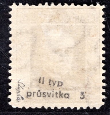 196, P 5, typ II, TGM, hnědá 3 Kč, zk. Stupka