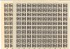 1,  PA (100), kompletní nepřeložené tiskové archy s počítadly, tiskové desky I + II, hnědá 1 h