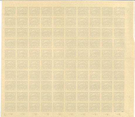 12, PA (100), kompletní, přeložený, tiskový arch s počítadly, tisková deska I, žlutá 30 h, zk. Vrba