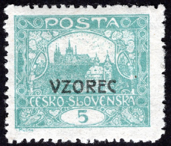 4 D VZ typ I, 5 h modrozelená ŘZ 11 1/2, hledaná známka, navíc typ I - otevřená spirála ZP 91/ II.Dřívko,  mimořádně vzácné! zkoušeno Vrba 