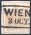 1; 1 kr, ruční papír, typ Ib, okrově žlutá, raz. WIEN, vzadu nahoře světlinka, ještě pěkný kus, atest Ferchenbauer, ANK € 140.-