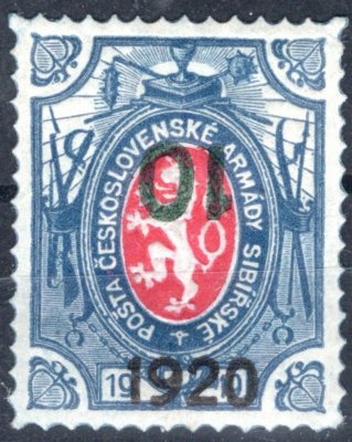 PP 10, malá šavle, lvíčci, 10K/1R modrá, hodnota 10K převrácená, zk. Gilbert, Vrba