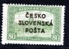 RV 161, Šrobárův přetisk, Parlament, žlutozelená 80 f, zk. Mahr, Ondráček