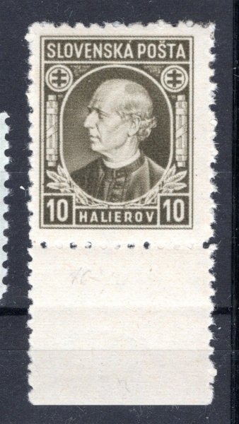  26 B, Hlinka 10 h olivová, krajová, ŘZ 10 ½, zk. Gilbert, Šablatúra, Synek, vzácná a hledaná známka