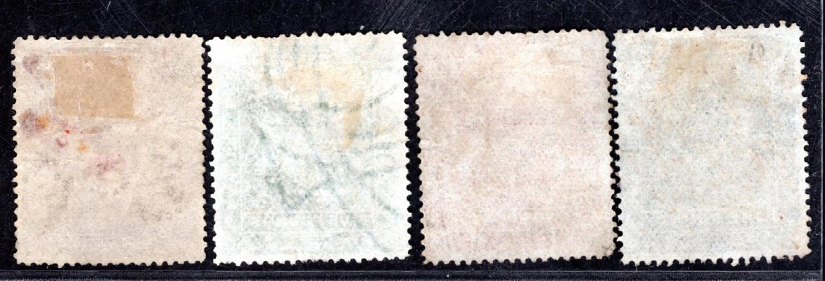  Rhodesie, SG 10-13, Znak, librové hodnoty 1-10 £, vzácné, část se zbytky lepu, kat. 5225 GBP