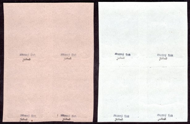  141-142 ZT, Masaryk 500 h a 1000 h, nezoubkované 4bloky v původních barvách, zk. Gilbert