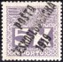  PORTO fialová 5 K s přetiskem Pošta československá, přetisk druhu E, nevydaná, typ II, dvl, zk. Lešetický, Gilbert, Karásek, velmi vzácná a zřídka se vyskytující známka, lehký nedotisk přetisku