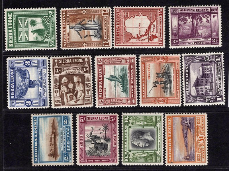  Sierra Leone, SG 168-80, Jiří V., kompletní řada