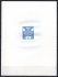  PT14 ZT, Holubice, otisk rytiny podle původního návrhu Jaroslava Bendy z roku 1920 (rytina J. Schmidta pro PT 14 z roku 1982), v barvě světle modré v aršíkové úpravě (rozměry 90 x 121 mm), na kartonovém papíře, z pozůstalosti rytce, vzácné