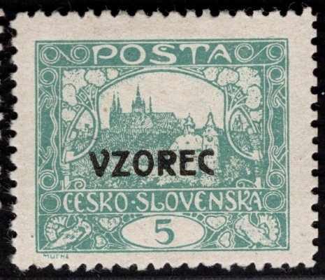  4 D VZ, 5 h modrozelená, přetisk VZOREC, ŘZ 11 ½, zk. Lešetický, Gilbert, Vrba