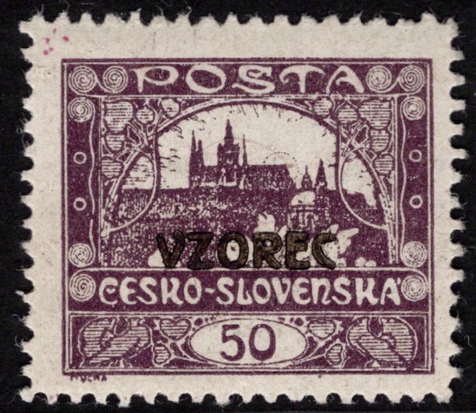  15 D VZ, 50 h fialová, přetisk VZOREC, ŘZ 11 ½, zk. Vrba