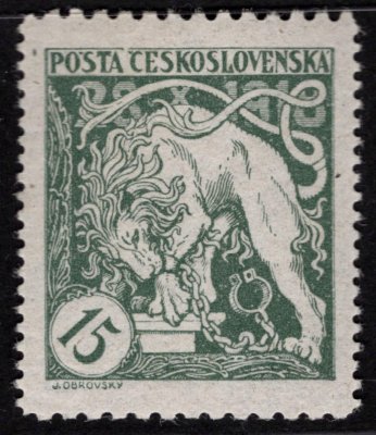  27 Da, Legionářské, 15 h světle zelená, ŘZ 10 ½ : 13 ¾, zk. Mrňák, Gilbert, Karásek, krásný stav