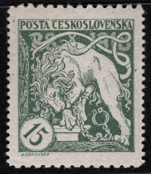  27 Da, Legionářské, 15 h světle zelená, ŘZ 10 ½ : 13 ¾, zk. Mrňák, Gilbert, Karásek, krásný stav