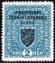 RV16a, I. Pražský přetisk, Znak 2 K modrá, žilkovaný papír, široký formát, zk. Gilbert, Vrba