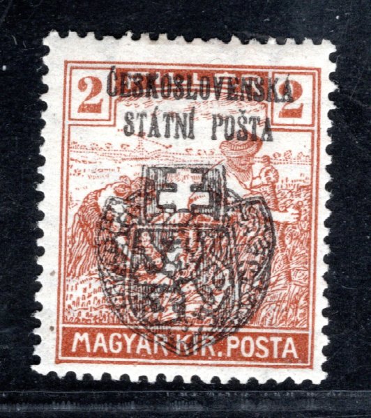 RV 119, Skalický přetisk, ženci, světle hnědá 2 f, zk. Gilbert, Vrba