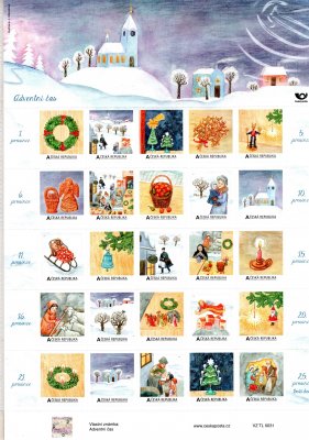 TL 31  ( VZ TL 0031  ) Adventní čas,  nominál  25 x A