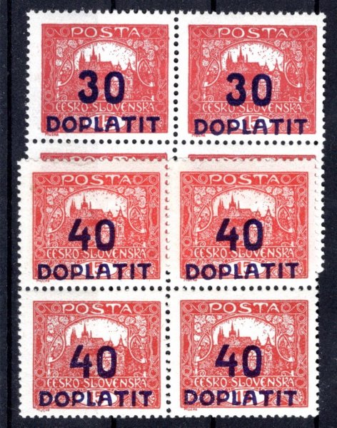 DL 29 - DL 30 A, doplatní, hz 11 3/4, 4 bloky 30/15, 40/15