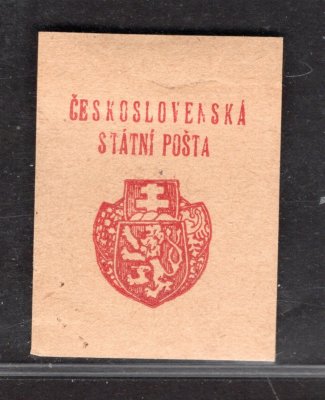RV ZT,  II. Pražský přetisk, otisk štočku na lístku papíru, přetisk červený ! + obtisk přetisku,  papír obyčejný, zk. Vrba, hledané