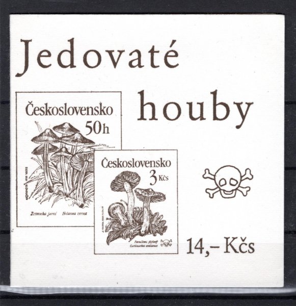 rok 1991, sešitek "jedovaté houby", kat. 1000