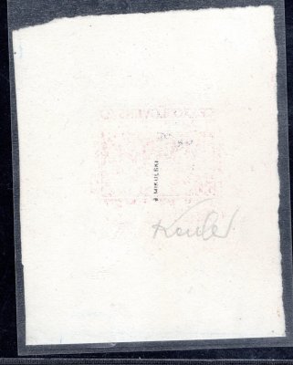 342 ZT, otisk rytiny na lístku papíru, 50 h v barvě červené, z A 342/3, zk. Mikulski