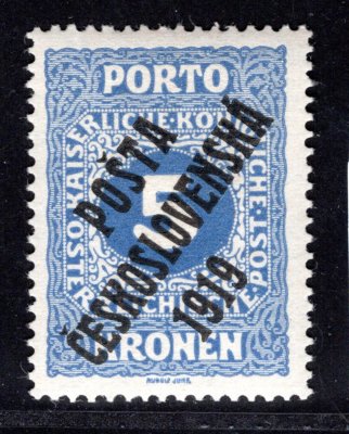 81, 5 koruna Porto,  typ I přetisku, zkoušeno Gilbert 