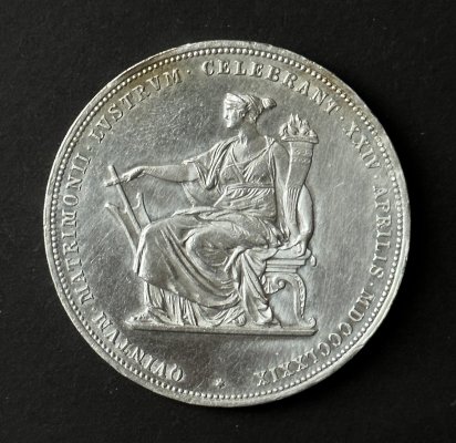 Rakousko- Uhersko, 2 zlatník, Stříbrná svatba, zachovalost dle fota