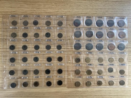 Rusko, soubor mincí, zachovalost dle stavu, roky ex 1870 - 1991