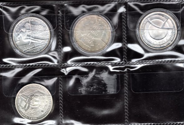 Německo, soubor mincí, zachovalost dle stavu, roky ex 2010 - 2011