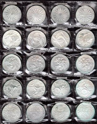 Německo, soubor mincí, zachovalost dle stavu, roky ex 1972